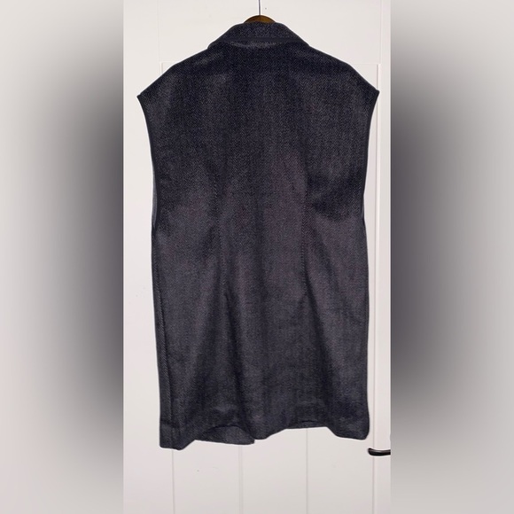 CAbi Novel Herringbone Tweed Vest Women M/L Quiet Luxury Capsule Wardrobe - Picture 7 of 8